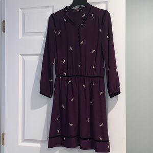 Juicy Couture 0 Feather plum dress